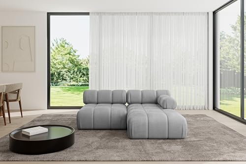ALTDECOR Modulares Sofa Ecksofa in L-Form Corner modular Sofa Eckcouch Couch Wohnlandschaft Cauchsofa Polstersofa Razon-L1-190x160x70 cm Hellgrau von ALTDECOR