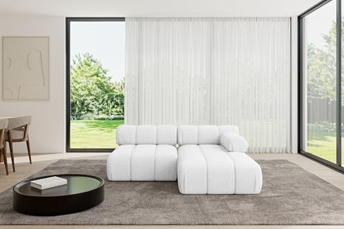 ALTDECOR Modulares Sofa Ecksofa in L-Form Corner modular Sofa Eckcouch Couch Wohnlandschaft Cauchsofa Polstersofa Razon-L1-190x160x70 cm Weiß von ALTDECOR