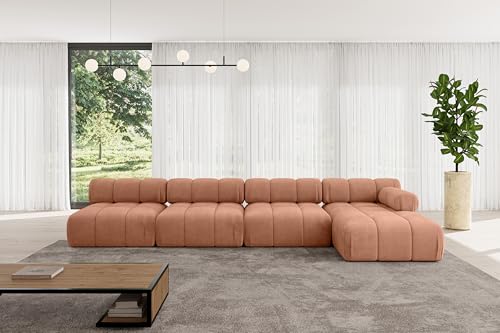 ALTDECOR Modulares Sofa Ecksofa in L-Form Corner modular Sofa Eckcouch Couch Wohnlandschaft Cauchsofa Polstersofa Razon-L3-380x160x70 cm Apricot ALTDECOR Modulares Sofa Ecksofa in L-Form Corner modular Sofa Eckcouch Couch Wohnlandschaft Cauchsofa Polstersofa Razon-L3-380x160x70 cm Apricot von ALTDECOR