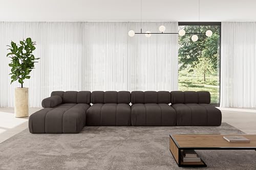 ALTDECOR Modulares Sofa Ecksofa in L-Form Corner modular Sofa Eckcouch Couch Wohnlandschaft Cauchsofa Polstersofa Razon-L3-380x160x70 cm Braun ALTDECOR Modulares Sofa Ecksofa in L-Form Corner modular Sofa Eckcouch Couch Wohnlandschaft Cauchsofa Polstersofa Razon-L3-380x160x70 cm Braun von ALTDECOR