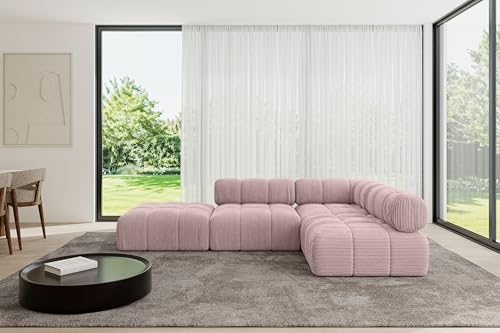 ALTDECOR Modulares Sofa Ecksofa in L-Form universal, Links/rechts Corner modular Sofa Eckcouch Couch Wohnlandschaft Cauchsofa Polstersofa Favio-L1-285x190x70 cm Rosa ALTDECOR Modulares Sofa Ecksofa in L-Form universal, Links/rechts Corner modular Sofa Eckcouch Couch Wohnlandschaft Cauchsofa Polstersofa Favio-L1-285x190x70 cm Rosa von ALTDECOR