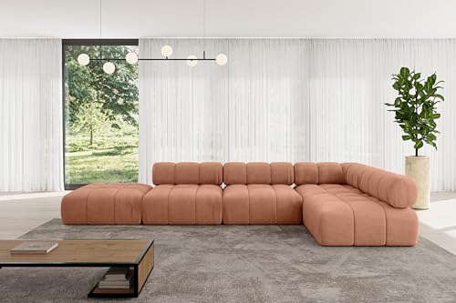 ALTDECOR Modulares Sofa Ecksofa in L-Form universal, Links/rechts Corner modular Sofa Eckcouch Couch Wohnlandschaft Cauchsofa Polstersofa Favio-L2-380x190x70 cm Apricot ALTDECOR Modulares Sofa Ecksofa in L-Form universal, Links/rechts Corner modular Sofa Eckcouch Couch Wohnlandschaft Cauchsofa Polstersofa Favio-L2-380x190x70 cm Apricot von ALTDECOR