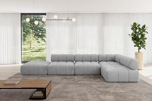 ALTDECOR Modulares Sofa Ecksofa in L-Form universal, Links/rechts Corner modular Sofa Eckcouch Couch Wohnlandschaft Cauchsofa Polstersofa Favio-L2-380x190x70 cm Hellgrau ALTDECOR Modulares Sofa Ecksofa in L-Form universal, Links/rechts Corner modular Sofa Eckcouch Couch Wohnlandschaft Cauchsofa Polstersofa Favio-L2-380x190x70 cm Hellgrau von ALTDECOR
