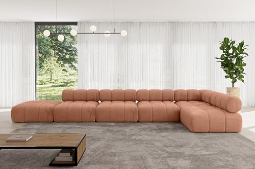 ALTDECOR Modulares Sofa Ecksofa in L-Form universal, Links/rechts Corner modular Sofa Eckcouch Couch Wohnlandschaft Cauchsofa Polstersofa Favio-L3-475x190x70 cm Apricot ALTDECOR Modulares Sofa Ecksofa in L-Form universal, Links/rechts Corner modular Sofa Eckcouch Couch Wohnlandschaft Cauchsofa Polstersofa Favio-L3-475x190x70 cm Apricot von ALTDECOR