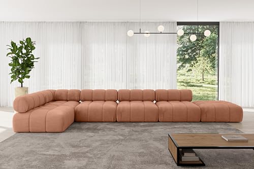 ALTDECOR Modulares Sofa Ecksofa in L-Form universal, Links/rechts Corner modular Sofa Eckcouch Couch Wohnlandschaft Cauchsofa Polstersofa Favio-L3-475x190x70 cm Apricot ALTDECOR Modulares Sofa Ecksofa in L-Form universal, Links/rechts Corner modular Sofa Eckcouch Couch Wohnlandschaft Cauchsofa Polstersofa Favio-L3-475x190x70 cm Apricot von ALTDECOR