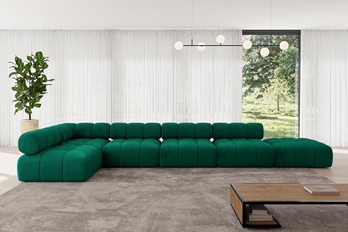 ALTDECOR Modulares Sofa Ecksofa in L-Form universal, Links/rechts Corner modular Sofa Eckcouch Couch Wohnlandschaft Cauchsofa Polstersofa Favio-L3-475x190x70 cm Dunkelgrün ALTDECOR Modulares Sofa Ecksofa in L-Form universal, Links/rechts Corner modular Sofa Eckcouch Couch Wohnlandschaft Cauchsofa Polstersofa Favio-L3-475x190x70 cm Dunkelgrün von ALTDECOR