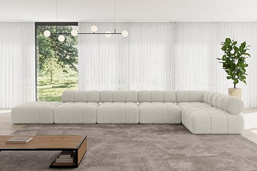 ALTDECOR Modulares Sofa Ecksofa in L-Form universal, Links/rechts Corner modular Sofa Eckcouch Couch Wohnlandschaft Cauchsofa Polstersofa Favio-L3-475x190x70 cm Hellgrau ALTDECOR Modulares Sofa Ecksofa in L-Form universal, Links/rechts Corner modular Sofa Eckcouch Couch Wohnlandschaft Cauchsofa Polstersofa Favio-L3-475x190x70 cm Hellgrau von ALTDECOR