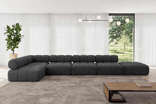 ALTDECOR Modulares Sofa Ecksofa in L-Form universal, Links/rechts Corner modular Sofa Eckcouch Couch Wohnlandschaft Cauchsofa Polstersofa Favio-L3-475x190x70 cm Schwarz ALTDECOR Modulares Sofa Ecksofa in L-Form universal, Links/rechts Corner modular Sofa Eckcouch Couch Wohnlandschaft Cauchsofa Polstersofa Favio-L3-475x190x70 cm Schwarz von ALTDECOR