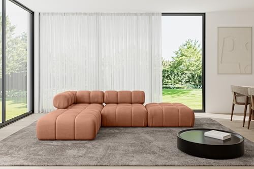 ALTDECOR Modulares Sofa Ecksofa in L-Form universal, Links/rechts Corner modular Sofa Eckcouch Couch Wohnlandschaft Cauchsofa Polstersofa Kerru-L1-285x190x70 cm Apricot ALTDECOR Modulares Sofa Ecksofa in L-Form universal, Links/rechts Corner modular Sofa Eckcouch Couch Wohnlandschaft Cauchsofa Polstersofa Kerru-L1-285x190x70 cm Apricot von ALTDECOR