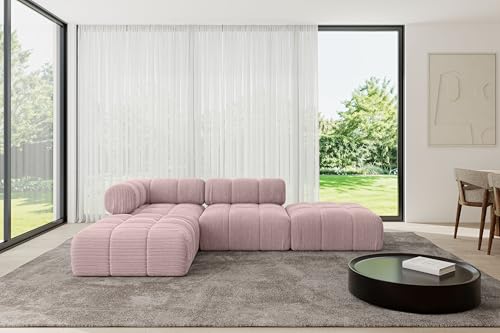 ALTDECOR Modulares Sofa Ecksofa in L-Form universal, Links/rechts Corner modular Sofa Eckcouch Couch Wohnlandschaft Cauchsofa Polstersofa Kerru-L1-285x190x70 cm Rosa ALTDECOR Modulares Sofa Ecksofa in L-Form universal, Links/rechts Corner modular Sofa Eckcouch Couch Wohnlandschaft Cauchsofa Polstersofa Kerru-L1-285x190x70 cm Rosa von ALTDECOR