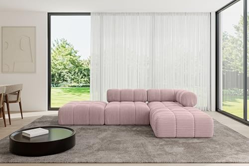 ALTDECOR Modulares Sofa Ecksofa in L-Form universal, Links/rechts Corner modular Sofa Eckcouch Couch Wohnlandschaft Cauchsofa Polstersofa Kerru-L1-285x190x70 cm Rosa ALTDECOR Modulares Sofa Ecksofa in L-Form universal, Links/rechts Corner modular Sofa Eckcouch Couch Wohnlandschaft Cauchsofa Polstersofa Kerru-L1-285x190x70 cm Rosa von ALTDECOR