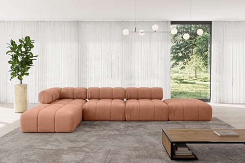 ALTDECOR Modulares Sofa Ecksofa in L-Form universal, Links/rechts Corner modular Sofa Eckcouch Couch Wohnlandschaft Cauchsofa Polstersofa Kerru-L2-380x190x70 cm Apricot ALTDECOR Modulares Sofa Ecksofa in L-Form universal, Links/rechts Corner modular Sofa Eckcouch Couch Wohnlandschaft Cauchsofa Polstersofa Kerru-L2-380x190x70 cm Apricot von ALTDECOR