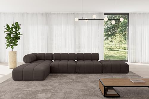 ALTDECOR Modulares Sofa Ecksofa in L-Form universal, Links/rechts Corner modular Sofa Eckcouch Couch Wohnlandschaft Cauchsofa Polstersofa Kerru-L2-380x190x70 cm Braun ALTDECOR Modulares Sofa Ecksofa in L-Form universal, Links/rechts Corner modular Sofa Eckcouch Couch Wohnlandschaft Cauchsofa Polstersofa Kerru-L2-380x190x70 cm Braun von ALTDECOR