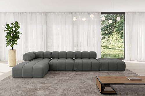 ALTDECOR Modulares Sofa Ecksofa in L-Form universal, Links/rechts Corner modular Sofa Eckcouch Couch Wohnlandschaft Cauchsofa Polstersofa Kerru-L2-380x190x70 cm Dunkelgrau ALTDECOR Modulares Sofa Ecksofa in L-Form universal, Links/rechts Corner modular Sofa Eckcouch Couch Wohnlandschaft Cauchsofa Polstersofa Kerru-L2-380x190x70 cm Dunkelgrau von ALTDECOR