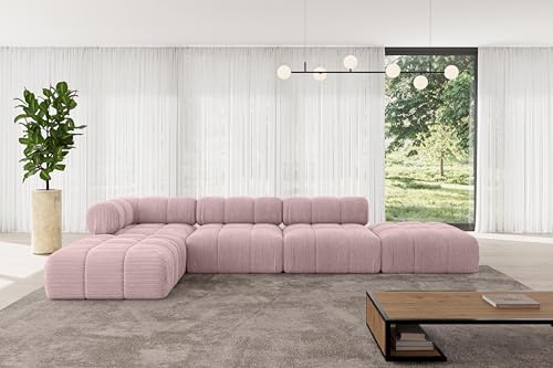 ALTDECOR Modulares Sofa Ecksofa in L-Form universal, Links/rechts Corner modular Sofa Eckcouch Couch Wohnlandschaft Cauchsofa Polstersofa Kerru-L2-380x190x70 cm Rosa ALTDECOR Modulares Sofa Ecksofa in L-Form universal, Links/rechts Corner modular Sofa Eckcouch Couch Wohnlandschaft Cauchsofa Polstersofa Kerru-L2-380x190x70 cm Rosa von ALTDECOR