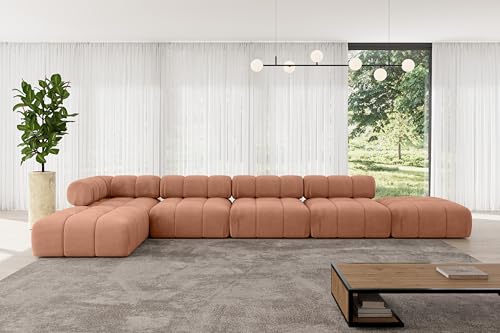 ALTDECOR Modulares Sofa Ecksofa in L-Form universal, Links/rechts Corner modular Sofa Eckcouch Couch Wohnlandschaft Cauchsofa Polstersofa Kerru-L3-475x190x70 cm Apricot ALTDECOR Modulares Sofa Ecksofa in L-Form universal, Links/rechts Corner modular Sofa Eckcouch Couch Wohnlandschaft Cauchsofa Polstersofa Kerru-L3-475x190x70 cm Apricot von ALTDECOR