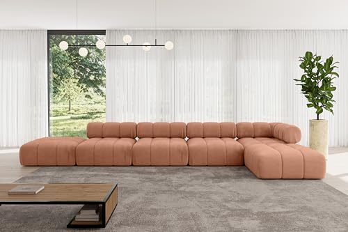 ALTDECOR Modulares Sofa Ecksofa in L-Form universal, Links/rechts Corner modular Sofa Eckcouch Couch Wohnlandschaft Cauchsofa Polstersofa Kerru-L3-475x190x70 cm Apricot ALTDECOR Modulares Sofa Ecksofa in L-Form universal, Links/rechts Corner modular Sofa Eckcouch Couch Wohnlandschaft Cauchsofa Polstersofa Kerru-L3-475x190x70 cm Apricot von ALTDECOR