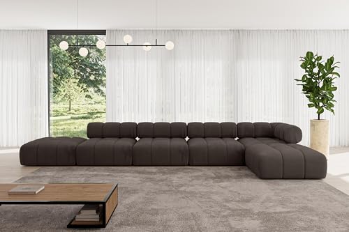 ALTDECOR Modulares Sofa Ecksofa in L-Form universal, Links/rechts Corner modular Sofa Eckcouch Couch Wohnlandschaft Cauchsofa Polstersofa Kerru-L3-475x190x70 cm Braun ALTDECOR Modulares Sofa Ecksofa in L-Form universal, Links/rechts Corner modular Sofa Eckcouch Couch Wohnlandschaft Cauchsofa Polstersofa Kerru-L3-475x190x70 cm Braun von ALTDECOR