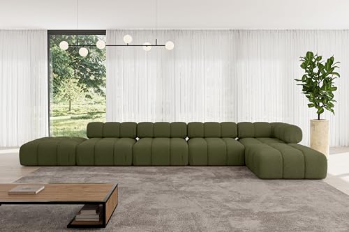 ALTDECOR Modulares Sofa Ecksofa in L-Form universal, Links/rechts Corner modular Sofa Eckcouch Couch Wohnlandschaft Cauchsofa Polstersofa Kerru-L3-475x190x70 cm Grün ALTDECOR Modulares Sofa Ecksofa in L-Form universal, Links/rechts Corner modular Sofa Eckcouch Couch Wohnlandschaft Cauchsofa Polstersofa Kerru-L3-475x190x70 cm Grün von ALTDECOR