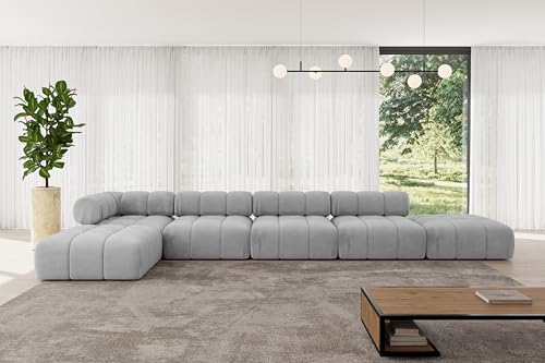 ALTDECOR Modulares Sofa Ecksofa in L-Form universal, Links/rechts Corner modular Sofa Eckcouch Couch Wohnlandschaft Cauchsofa Polstersofa Kerru-L3-475x190x70 cm Hellgrau ALTDECOR Modulares Sofa Ecksofa in L-Form universal, Links/rechts Corner modular Sofa Eckcouch Couch Wohnlandschaft Cauchsofa Polstersofa Kerru-L3-475x190x70 cm Hellgrau von ALTDECOR