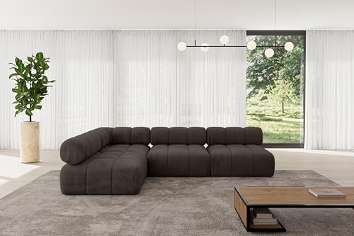 ALTDECOR Modulares Sofa Ecksofa in L-Form universal, Links/rechts Corner modular Sofa Eckcouch Couch Wohnlandschaft Cauchsofa Polstersofa Samaro-L2-285x190x70 cm Braun ALTDECOR Modulares Sofa Ecksofa in L-Form universal, Links/rechts Corner modular Sofa Eckcouch Couch Wohnlandschaft Cauchsofa Polstersofa Samaro-L2-285x190x70 cm Braun von ALTDECOR