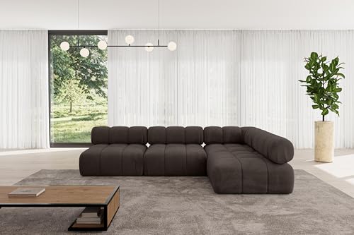 ALTDECOR Modulares Sofa Ecksofa in L-Form universal, Links/rechts Corner modular Sofa Eckcouch Couch Wohnlandschaft Cauchsofa Polstersofa Samaro-L2-285x190x70 cm Braun ALTDECOR Modulares Sofa Ecksofa in L-Form universal, Links/rechts Corner modular Sofa Eckcouch Couch Wohnlandschaft Cauchsofa Polstersofa Samaro-L2-285x190x70 cm Braun von ALTDECOR