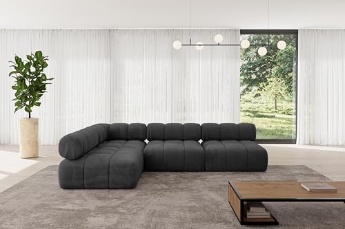 ALTDECOR Modulares Sofa Ecksofa in L-Form universal, Links/rechts Corner modular Sofa Eckcouch Couch Wohnlandschaft Cauchsofa Polstersofa Samaro-L2-285x190x70 cm Schwarz ALTDECOR Modulares Sofa Ecksofa in L-Form universal, Links/rechts Corner modular Sofa Eckcouch Couch Wohnlandschaft Cauchsofa Polstersofa Samaro-L2-285x190x70 cm Schwarz von ALTDECOR