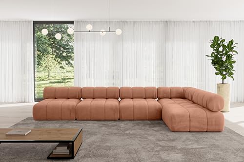 ALTDECOR Modulares Sofa Ecksofa in L-Form universal, Links/rechts Corner modular Sofa Eckcouch Couch Wohnlandschaft Cauchsofa Polstersofa Samaro-L3-380x190x70 cm Apricot ALTDECOR Modulares Sofa Ecksofa in L-Form universal, Links/rechts Corner modular Sofa Eckcouch Couch Wohnlandschaft Cauchsofa Polstersofa Samaro-L3-380x190x70 cm Apricot von ALTDECOR