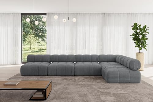 ALTDECOR Modulares Sofa Ecksofa in L-Form universal, Links/rechts Corner modular Sofa Eckcouch Couch Wohnlandschaft Cauchsofa Polstersofa Samaro-L3-380x190x70 cm Dunkelgrau ALTDECOR Modulares Sofa Ecksofa in L-Form universal, Links/rechts Corner modular Sofa Eckcouch Couch Wohnlandschaft Cauchsofa Polstersofa Samaro-L3-380x190x70 cm Dunkelgrau von ALTDECOR