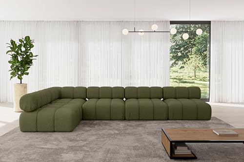 ALTDECOR Modulares Sofa Ecksofa in L-Form universal, Links/rechts Corner modular Sofa Eckcouch Couch Wohnlandschaft Cauchsofa Polstersofa Samaro-L3-380x190x70 cm Grün ALTDECOR Modulares Sofa Ecksofa in L-Form universal, Links/rechts Corner modular Sofa Eckcouch Couch Wohnlandschaft Cauchsofa Polstersofa Samaro-L3-380x190x70 cm Grün von ALTDECOR