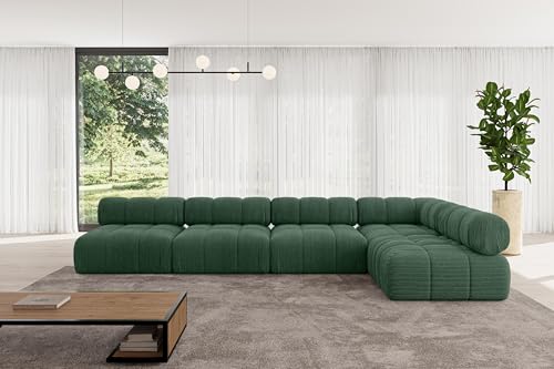 ALTDECOR Modulares Sofa Ecksofa in L-Form universal, Links/rechts Corner modular Sofa Eckcouch Couch Wohnlandschaft Cauchsofa Polstersofa Samaro-L3-380x190x70 cm Grün ALTDECOR Modulares Sofa Ecksofa in L-Form universal, Links/rechts Corner modular Sofa Eckcouch Couch Wohnlandschaft Cauchsofa Polstersofa Samaro-L3-380x190x70 cm Grün von ALTDECOR
