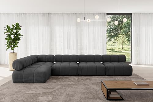 ALTDECOR Modulares Sofa Ecksofa in L-Form universal, Links/rechts Corner modular Sofa Eckcouch Couch Wohnlandschaft Cauchsofa Polstersofa Samaro-L3-380x190x70 cm Schwarz ALTDECOR Modulares Sofa Ecksofa in L-Form universal, Links/rechts Corner modular Sofa Eckcouch Couch Wohnlandschaft Cauchsofa Polstersofa Samaro-L3-380x190x70 cm Schwarz von ALTDECOR