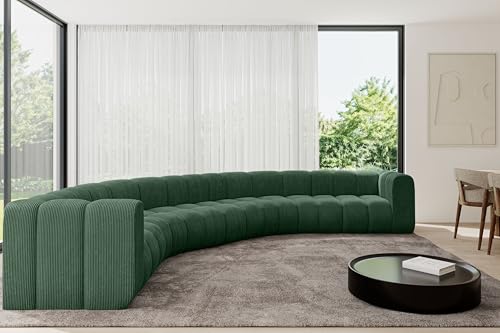ALTDECOR Modulares Sofa Ecksofa in U-Form Corner modular Sofa Eckcouch Couch Wohnlandschaft Cauchsofa Bodensofa Polstersofa Lazro-U1-373x373x70 cm Grün von ALTDECOR