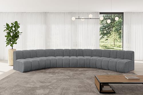 ALTDECOR Modulares Sofa Ecksofa in U-Form Corner modular Sofa Eckcouch Couch Wohnlandschaft Cauchsofa Bodensofa Polstersofa Montra-U1-490x174x70 cm Dunkelgrau von ALTDECOR