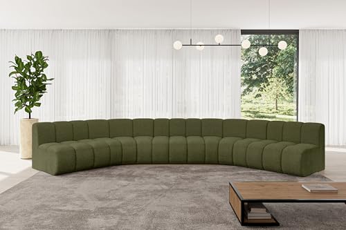 ALTDECOR Modulares Sofa Ecksofa in U-Form Corner modular Sofa Eckcouch Couch Wohnlandschaft Cauchsofa Bodensofa Polstersofa Montra-U1-490x174x70 cm Grün von ALTDECOR