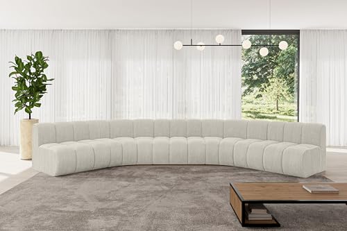ALTDECOR Modulares Sofa Ecksofa in U-Form Corner modular Sofa Eckcouch Couch Wohnlandschaft Cauchsofa Bodensofa Polstersofa Montra-U1-490x174x70 cm Hellgrau von ALTDECOR