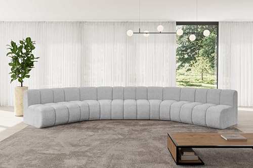 ALTDECOR Modulares Sofa Ecksofa in U-Form Corner modular Sofa Eckcouch Couch Wohnlandschaft Cauchsofa Bodensofa Polstersofa Montra-U1-490x174x70 cm Hellgrau von ALTDECOR