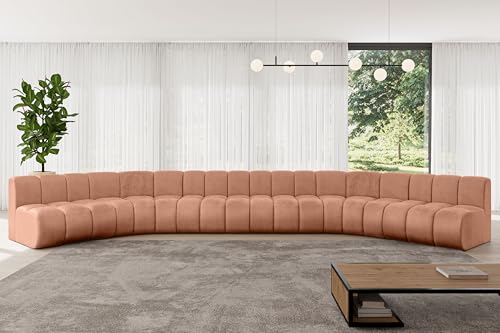 ALTDECOR Modulares Sofa Ecksofa in U-Form Corner modular Sofa Eckcouch Couch Wohnlandschaft Cauchsofa Bodensofa Polstersofa Montra-U2-581x174x70 cm Apricot von ALTDECOR