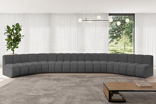ALTDECOR Modulares Sofa Ecksofa in U-Form Corner modular Sofa Eckcouch Couch Wohnlandschaft Cauchsofa Bodensofa Polstersofa Montra-U2-581x174x70 cm Grau von ALTDECOR