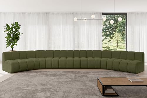 ALTDECOR Modulares Sofa Ecksofa in U-Form Corner modular Sofa Eckcouch Couch Wohnlandschaft Cauchsofa Bodensofa Polstersofa Montra-U2-581x174x70 cm Grün von ALTDECOR