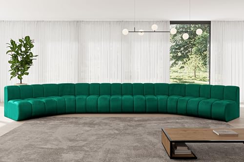 ALTDECOR Modulares Sofa Ecksofa in U-Form Corner modular Sofa Eckcouch Couch Wohnlandschaft Cauchsofa Bodensofa Polstersofa Montra-U2-581x174x70 cm Grün von ALTDECOR