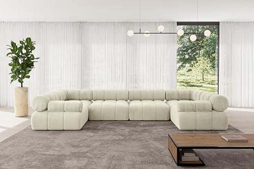 ALTDECOR Modulares Sofa Ecksofa in U-Form Corner modular Sofa Eckcouch Couch Wohnlandschaft Cauchsofa Polstersofa Birno-U2-380x190x70 cm Beige ALTDECOR Modulares Sofa Ecksofa in U-Form Corner modular Sofa Eckcouch Couch Wohnlandschaft Cauchsofa Polstersofa Birno-U2-380x190x70 cm Beige von ALTDECOR