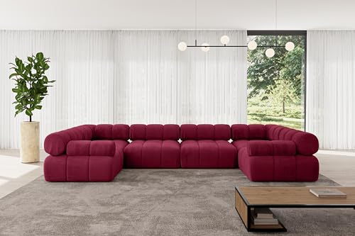 ALTDECOR Modulares Sofa Ecksofa in U-Form Corner modular Sofa Eckcouch Couch Wohnlandschaft Cauchsofa Polstersofa Birno-U2-380x190x70 cm Bordeauxrot ALTDECOR Modulares Sofa Ecksofa in U-Form Corner modular Sofa Eckcouch Couch Wohnlandschaft Cauchsofa Polstersofa Birno-U2-380x190x70 cm Bordeauxrot von ALTDECOR