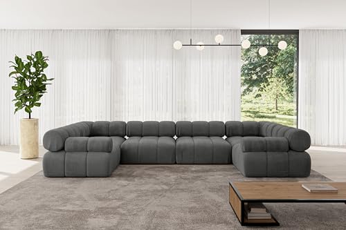 ALTDECOR Modulares Sofa Ecksofa in U-Form Corner modular Sofa Eckcouch Couch Wohnlandschaft Cauchsofa Polstersofa Birno-U2-380x190x70 cm Dunkelgrau ALTDECOR Modulares Sofa Ecksofa in U-Form Corner modular Sofa Eckcouch Couch Wohnlandschaft Cauchsofa Polstersofa Birno-U2-380x190x70 cm Dunkelgrau von ALTDECOR