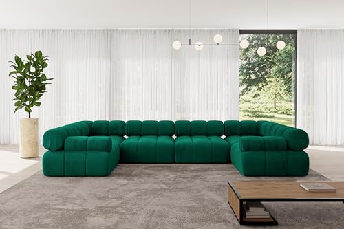 ALTDECOR Modulares Sofa Ecksofa in U-Form Corner modular Sofa Eckcouch Couch Wohnlandschaft Cauchsofa Polstersofa Birno-U2-380x190x70 cm Dunkelgrün ALTDECOR Modulares Sofa Ecksofa in U-Form Corner modular Sofa Eckcouch Couch Wohnlandschaft Cauchsofa Polstersofa Birno-U2-380x190x70 cm Dunkelgrün von ALTDECOR