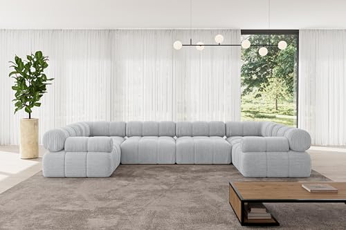 ALTDECOR Modulares Sofa Ecksofa in U-Form Corner modular Sofa Eckcouch Couch Wohnlandschaft Cauchsofa Polstersofa Birno-U2-380x190x70 cm Grau ALTDECOR Modulares Sofa Ecksofa in U-Form Corner modular Sofa Eckcouch Couch Wohnlandschaft Cauchsofa Polstersofa Birno-U2-380x190x70 cm Grau von ALTDECOR