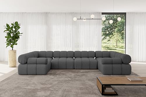 ALTDECOR Modulares Sofa Ecksofa in U-Form Corner modular Sofa Eckcouch Couch Wohnlandschaft Cauchsofa Polstersofa Birno-U2-380x190x70 cm Grau ALTDECOR Modulares Sofa Ecksofa in U-Form Corner modular Sofa Eckcouch Couch Wohnlandschaft Cauchsofa Polstersofa Birno-U2-380x190x70 cm Grau von ALTDECOR