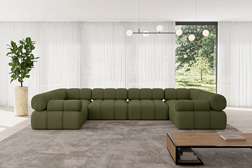ALTDECOR Modulares Sofa Ecksofa in U-Form Corner modular Sofa Eckcouch Couch Wohnlandschaft Cauchsofa Polstersofa Birno-U2-380x190x70 cm Grün ALTDECOR Modulares Sofa Ecksofa in U-Form Corner modular Sofa Eckcouch Couch Wohnlandschaft Cauchsofa Polstersofa Birno-U2-380x190x70 cm Grün von ALTDECOR