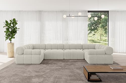 ALTDECOR Modulares Sofa Ecksofa in U-Form Corner modular Sofa Eckcouch Couch Wohnlandschaft Cauchsofa Polstersofa Birno-U2-380x190x70 cm Hellgrau ALTDECOR Modulares Sofa Ecksofa in U-Form Corner modular Sofa Eckcouch Couch Wohnlandschaft Cauchsofa Polstersofa Birno-U2-380x190x70 cm Hellgrau von ALTDECOR