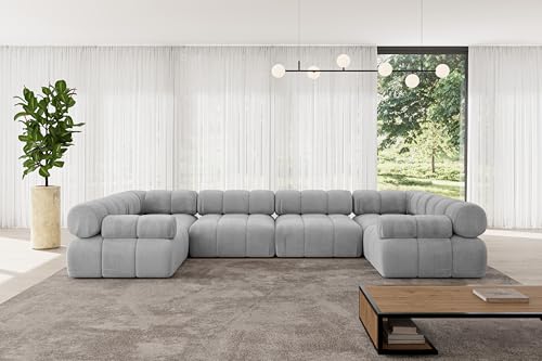 ALTDECOR Modulares Sofa Ecksofa in U-Form Corner modular Sofa Eckcouch Couch Wohnlandschaft Cauchsofa Polstersofa Birno-U2-380x190x70 cm Hellgrau ALTDECOR Modulares Sofa Ecksofa in U-Form Corner modular Sofa Eckcouch Couch Wohnlandschaft Cauchsofa Polstersofa Birno-U2-380x190x70 cm Hellgrau von ALTDECOR